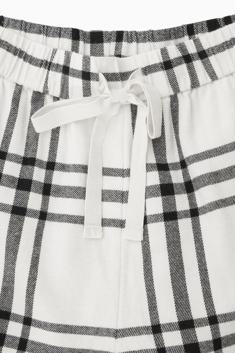 Pijama Dama COS Checked Flannel Set Albi Negrii | XGBVC-3524