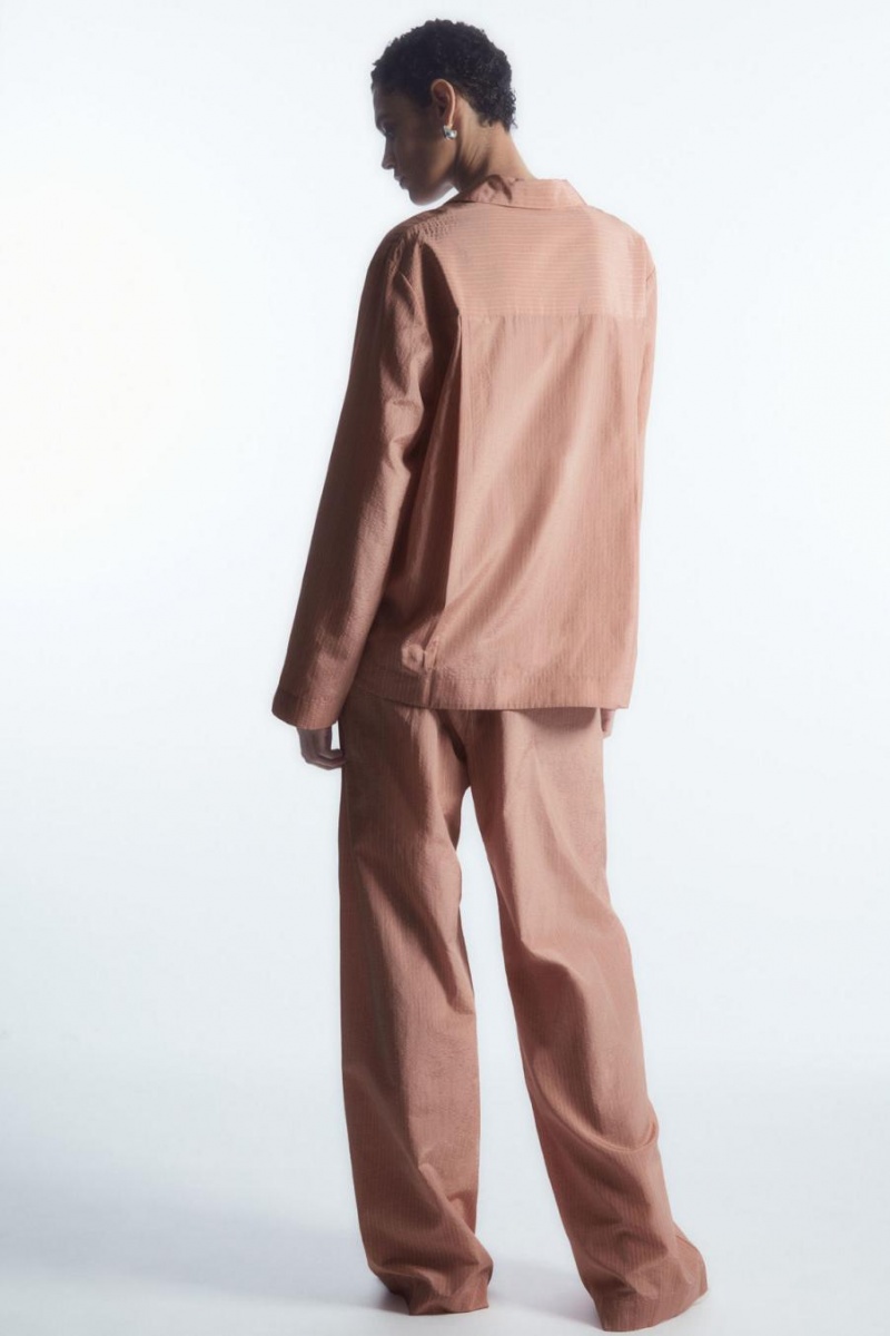 Pijama Dama COS In Dungi Silk-blend Roz | SIDPW-4619