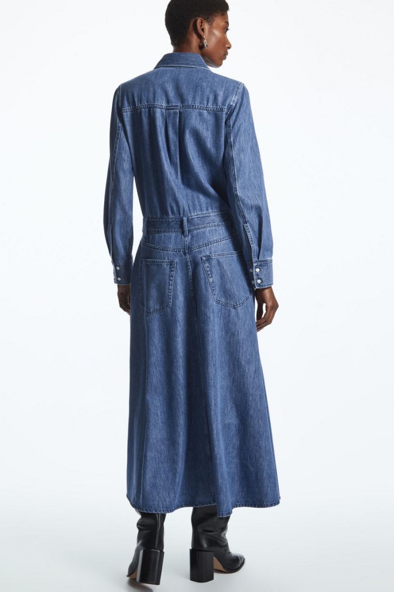 Rochie Dama COS A-line Denim Albastri Inchis | ARTVJ-6948