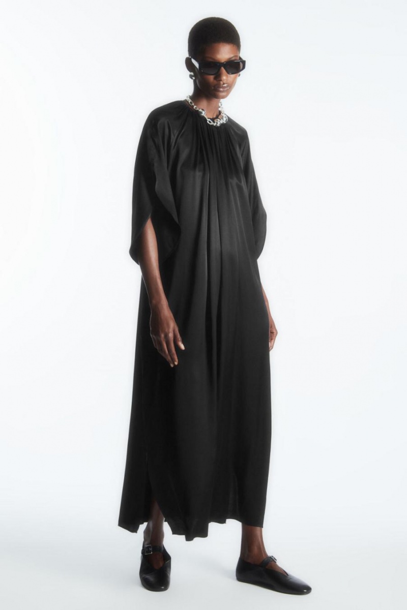 Rochie Dama COS Floaty Gathered Midi Negrii | PHDMU-9501