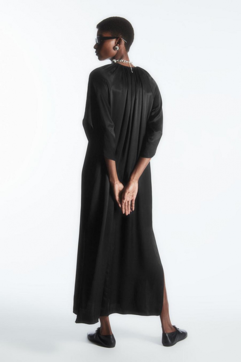 Rochie Dama COS Floaty Gathered Midi Negrii | PHDMU-9501
