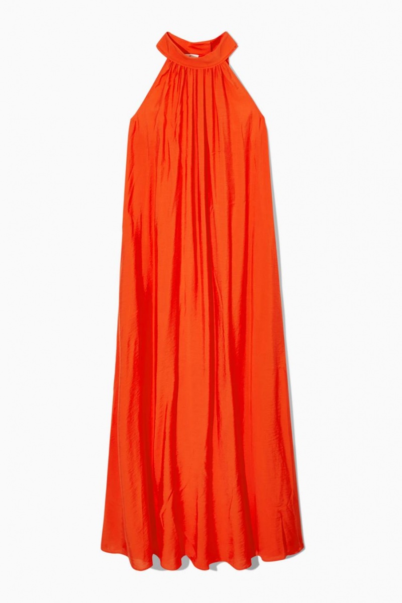 Rochie Dama COS Halterneck Maxi Portocalii Deschis | PRKWL-0527