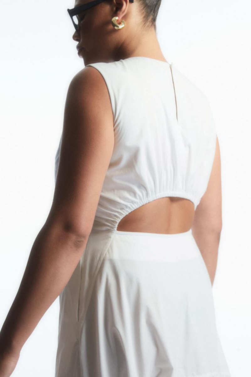 Rochie Dama COS Open-back Tiered Albi | WDPAB-5143