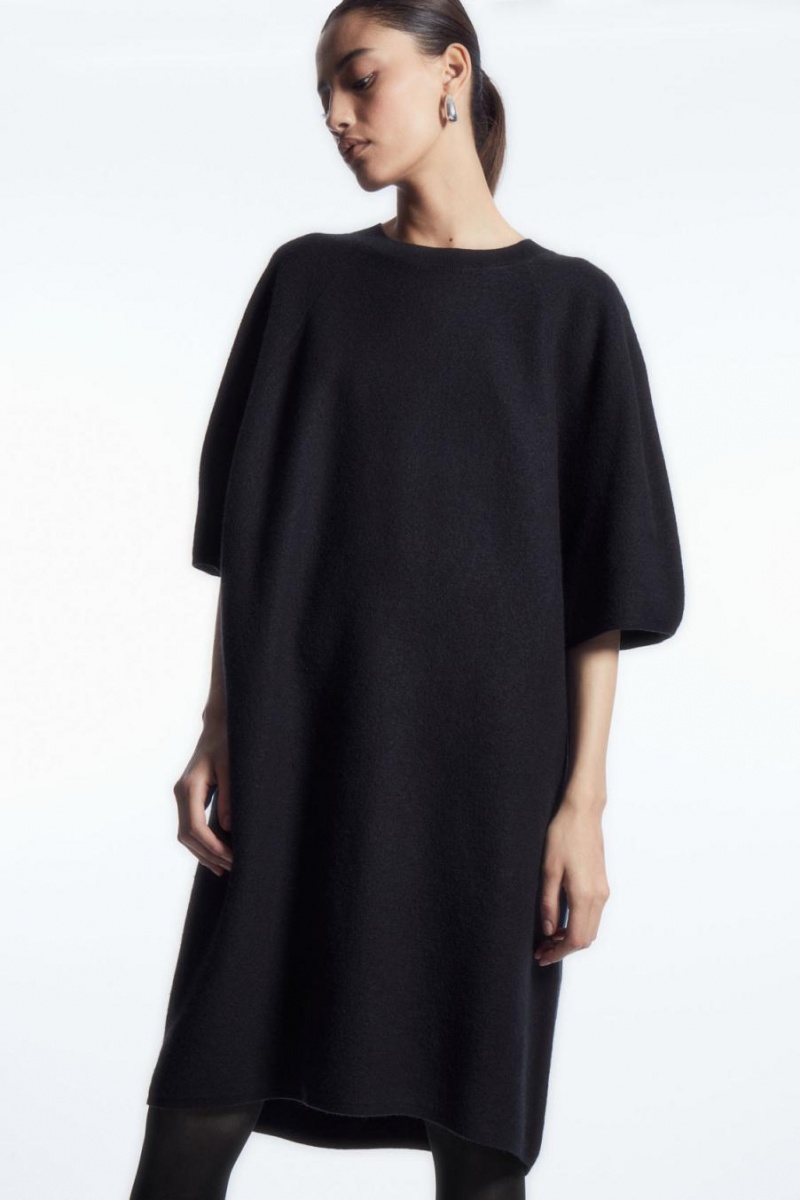 Rochie Dama COS Oversized-fit Lână T-shirt Bleumarin | SZPNK-1378