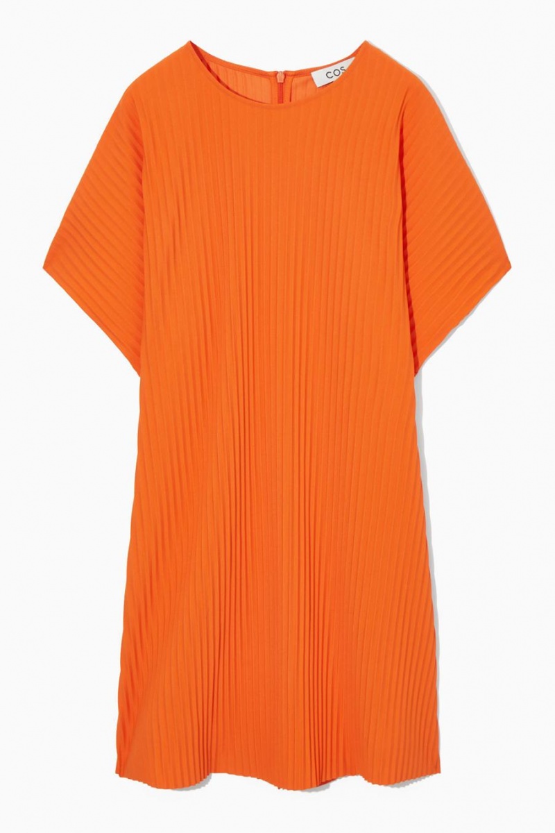 Rochie Dama COS Plisat Mini Portocalii Deschis | WIBZJ-4137