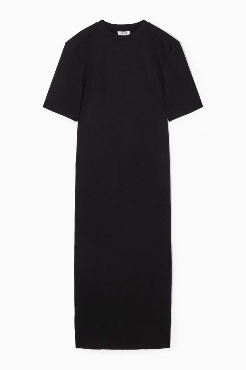 Rochie Dama COS Power-shoulder T-shirt Negrii | NFLTQ-6389