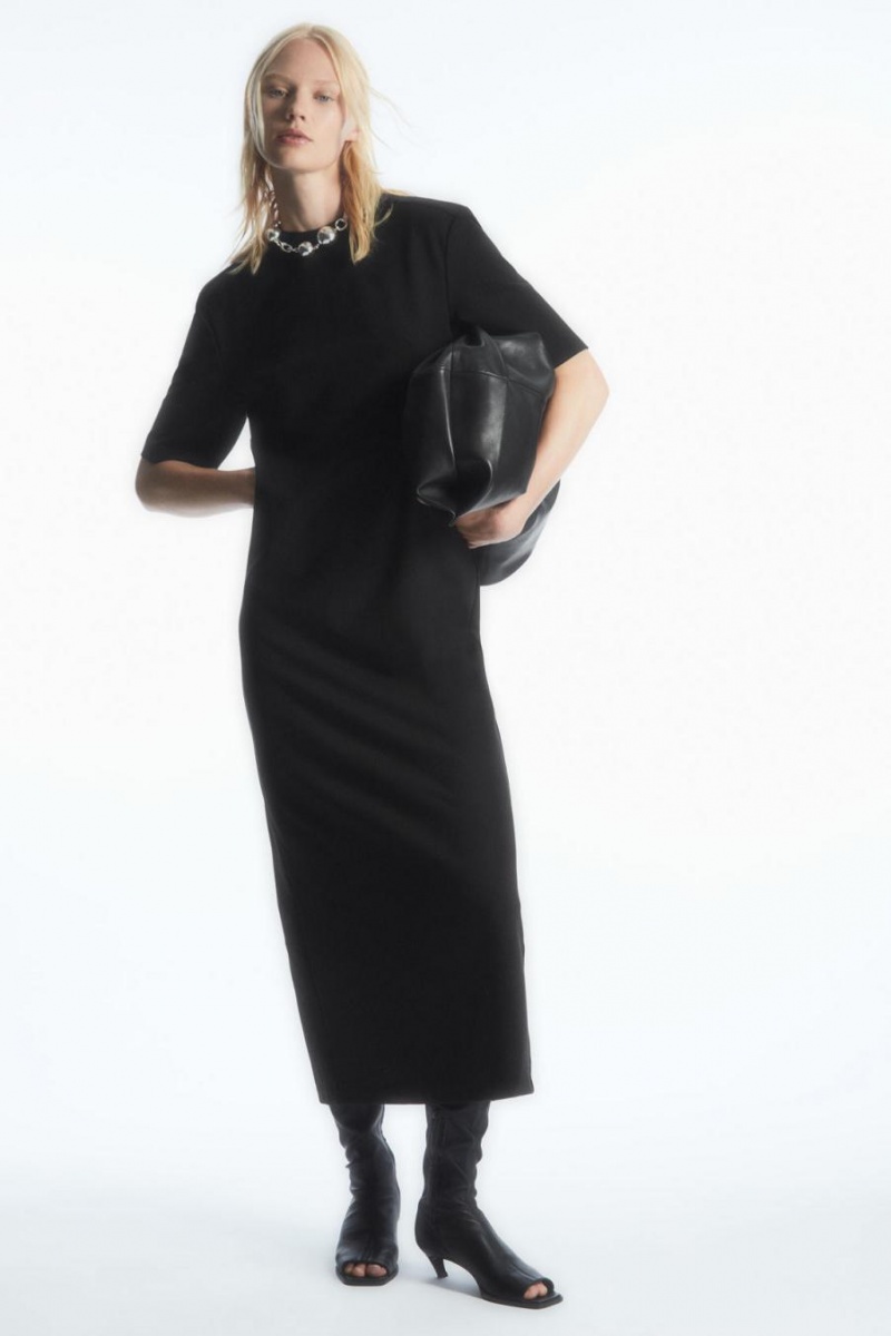 Rochie Dama COS Power-shoulder T-shirt Negrii | NFLTQ-6389