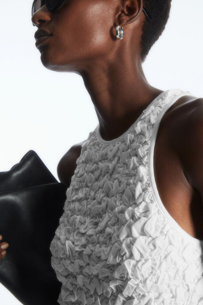 Rochie Dama COS Smocked Tank Albi | HENLQ-2041
