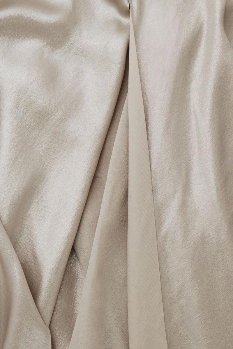 Rochie Dama COS The Metallic Flared Slip Argintii | UJLVQ-0583