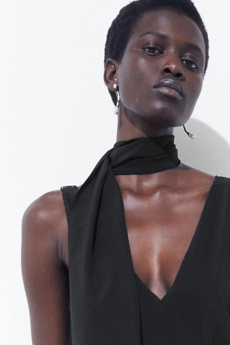 Rochie Dama COS The Silk Scarf Negrii | FWGPE-7386
