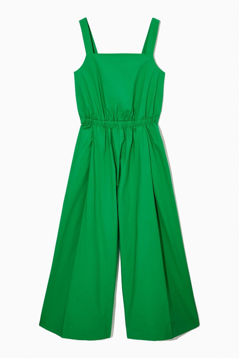 Salopeta Dama COS Bow-back Largi-leg Verzi Deschis | MTEXA-1752