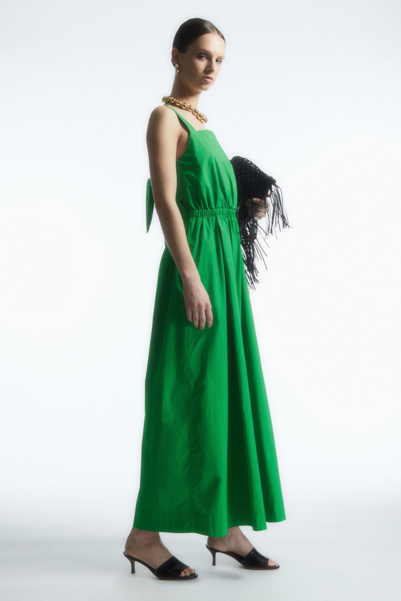 Salopeta Dama COS Bow-back Largi-leg Verzi Deschis | MTEXA-1752