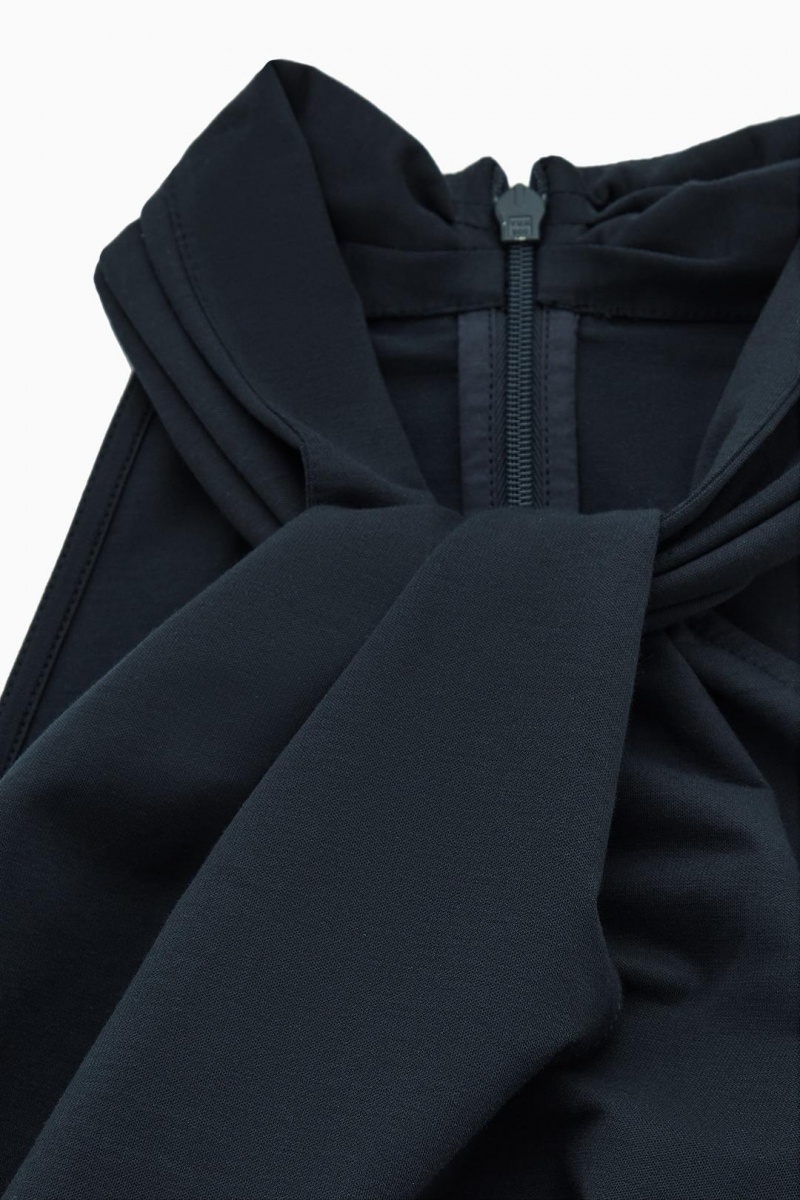 Salopeta Dama COS Twist-detail Halternec Bleumarin | XTJEY-8903