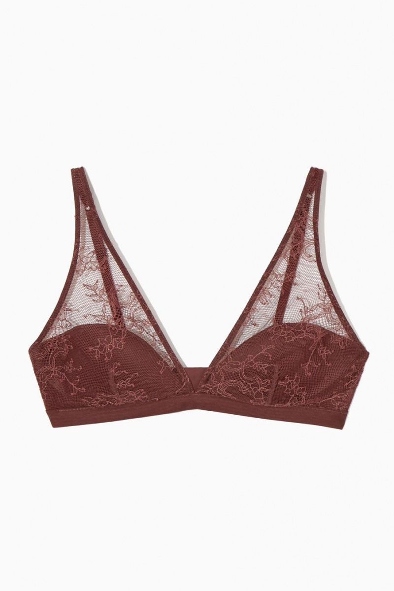 Sutien Dama COS Căptușită Dantela Rosii Inchis | ZUQWV-5716