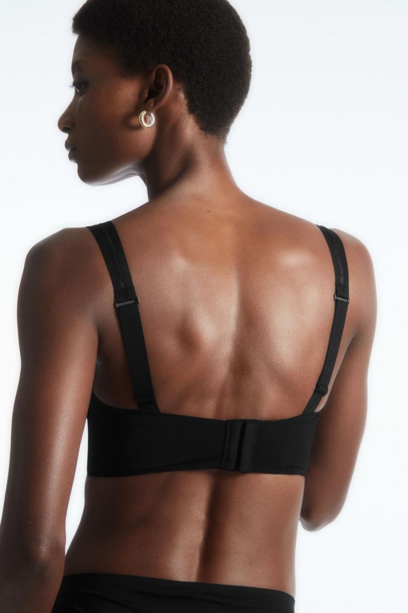 Sutien Dama COS Cut-out Dantela Negrii | KTAJZ-7639