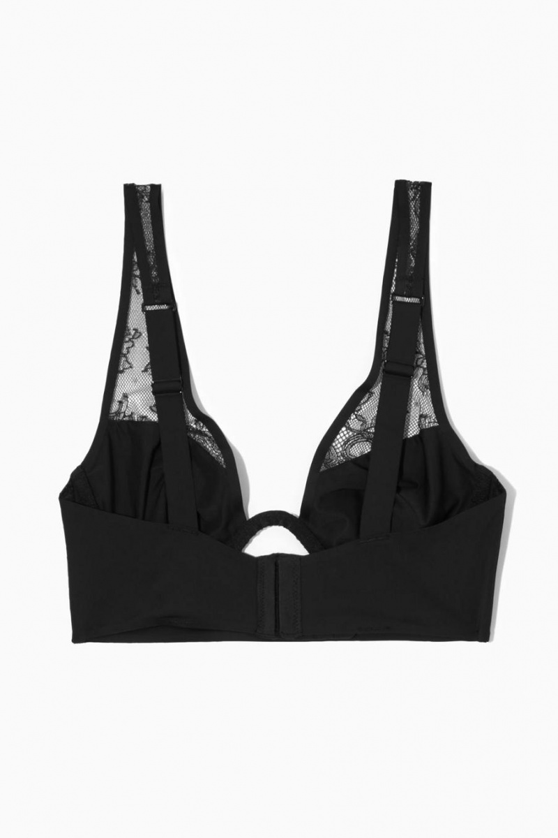 Sutien Dama COS Cut-out Dantela Negrii | KTAJZ-7639