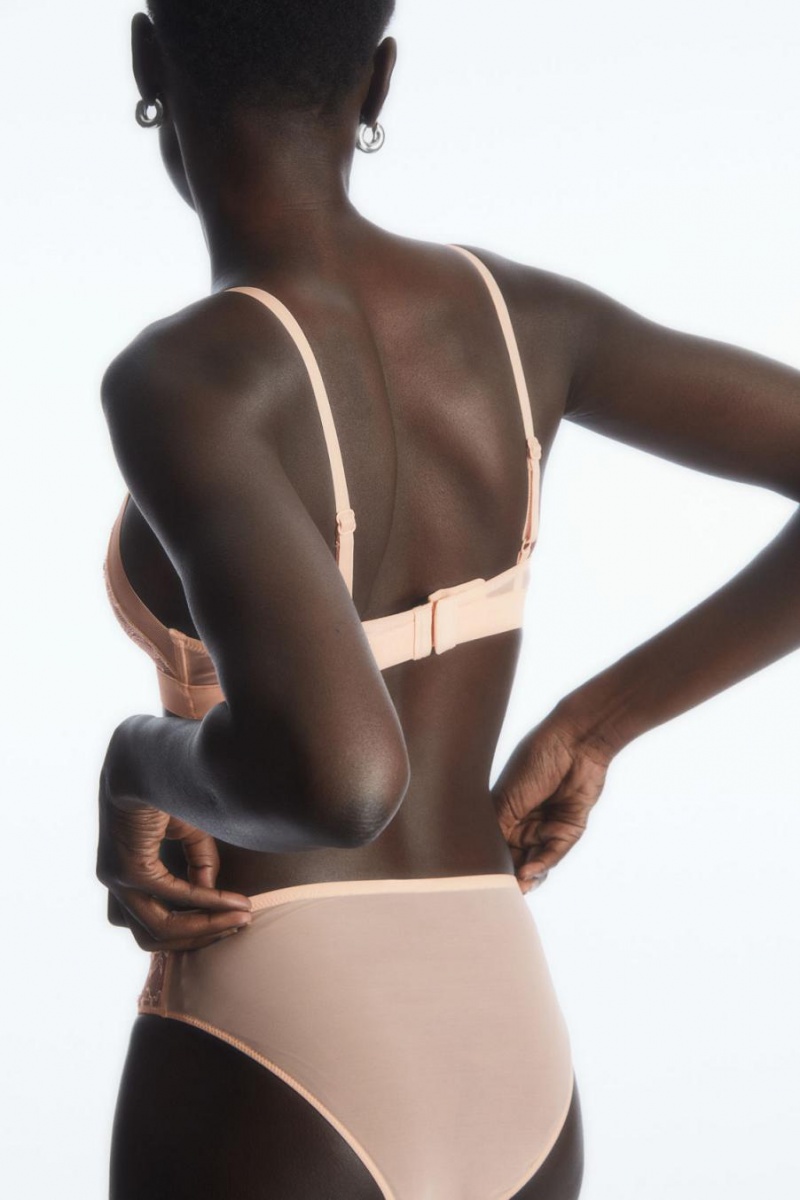 Sutien Dama COS Dantela Triangle Portocalii Deschis | GIARW-3079