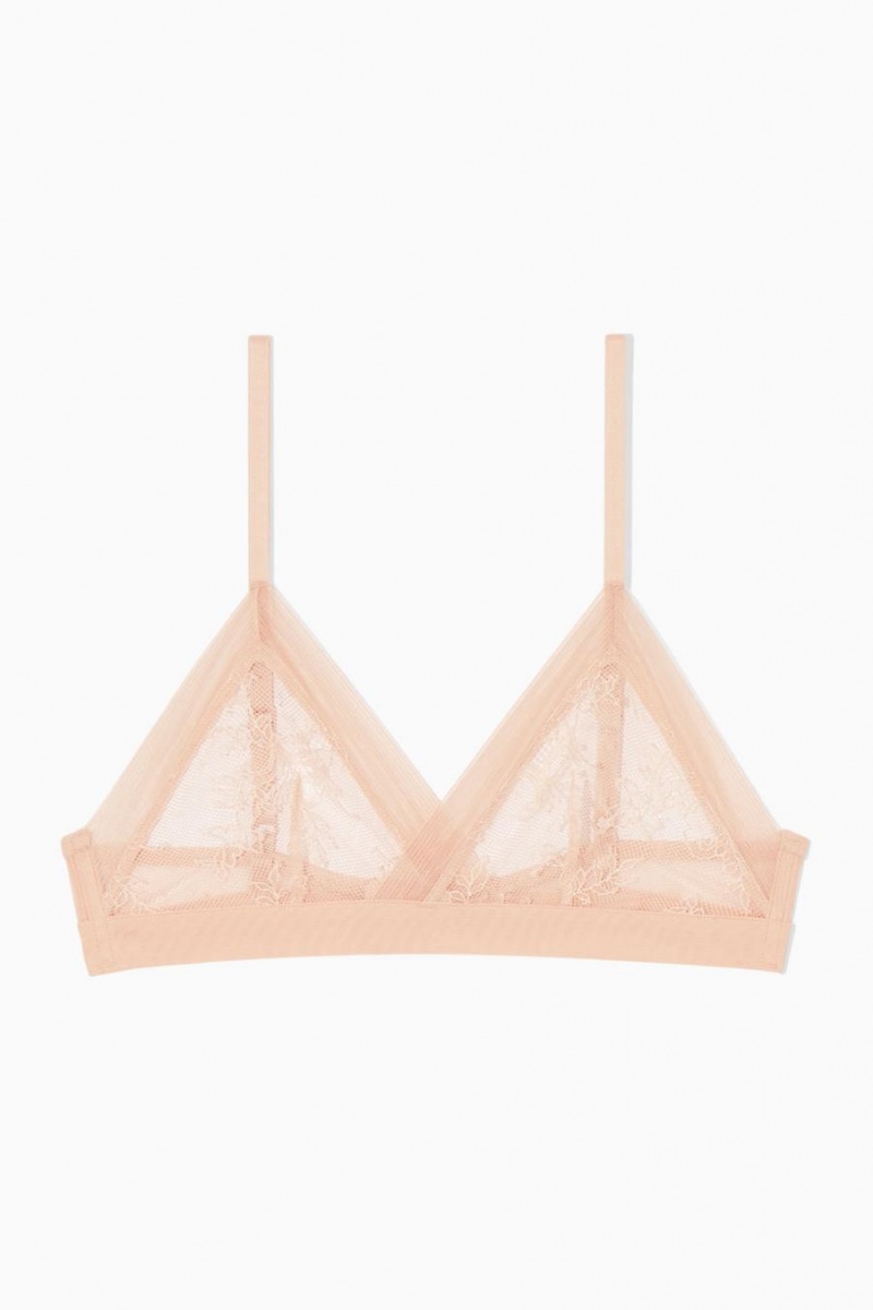 Sutien Dama COS Dantela Triangle Portocalii Deschis | GIARW-3079