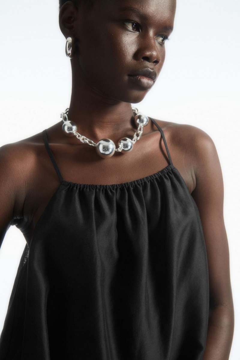 Top Dama COS Halterneck Tunic-style Negrii | ARCWS-8729