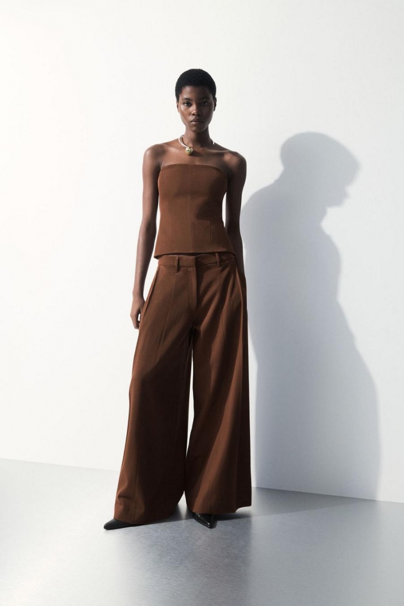 Top Dama COS The Lână Bandeau Maro Inchis | NZPGL-6798