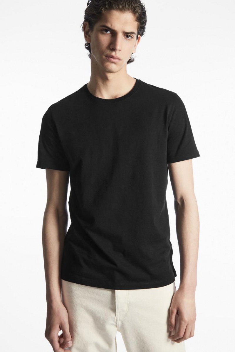 Tricou Barbati COS 3-pack The Extra Fine Negrii | BWKIJ-7689