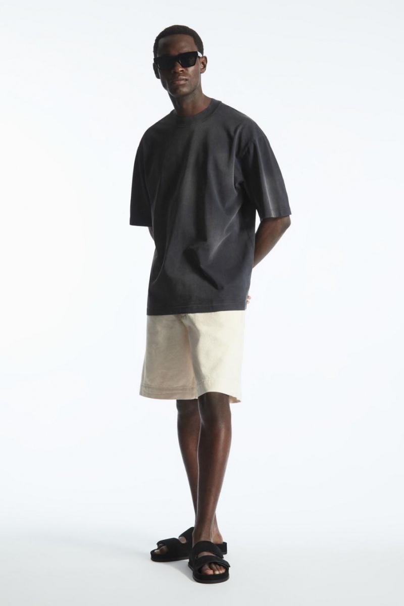 Tricou Barbati COS Heavyweight Mock-neck Negrii | SNGUB-8257