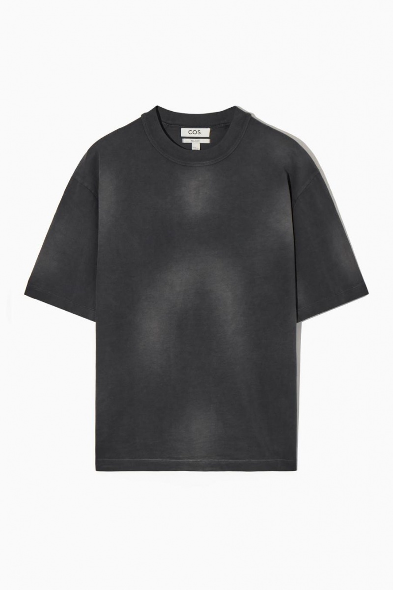 Tricou Barbati COS Heavyweight Mock-neck Negrii | SNGUB-8257