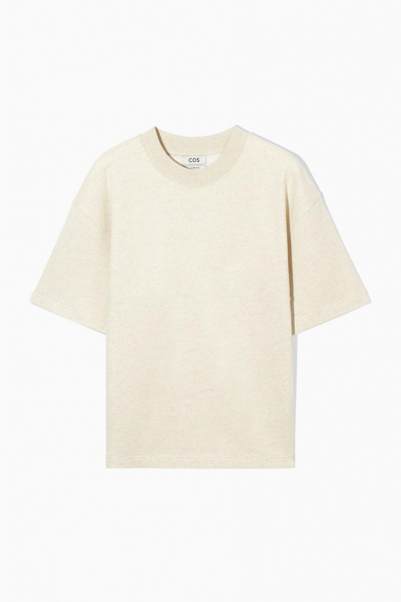 Tricou Barbati COS Oversized Sweat Albi | CEIRW-6437