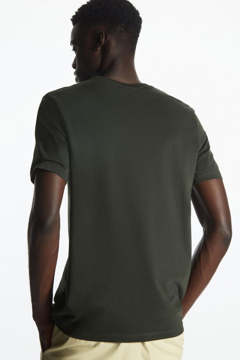 Tricou Barbati COS The Extra Fine Verzi Inchis | LZWMH-2835