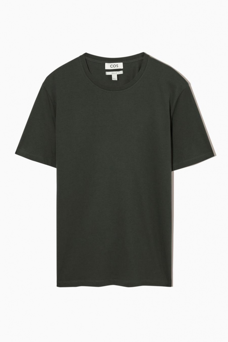 Tricou Barbati COS The Extra Fine Verzi Inchis | LZWMH-2835