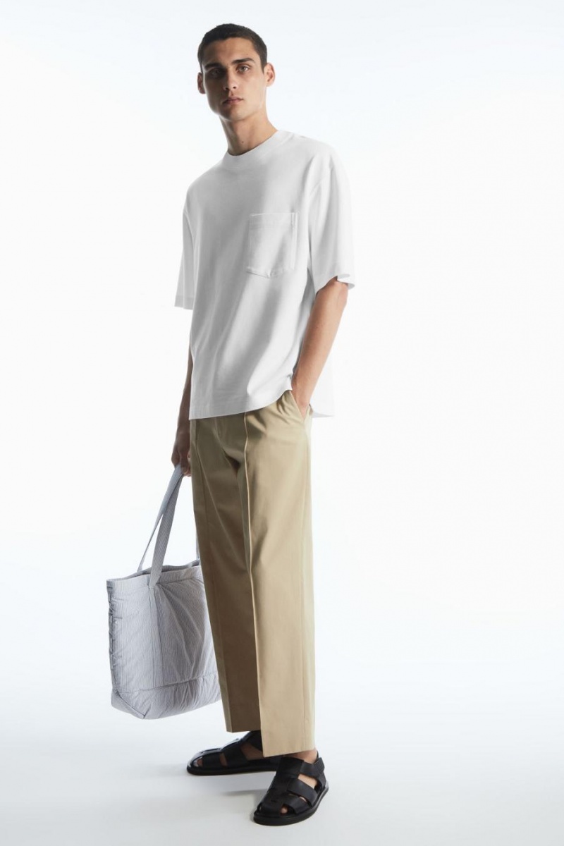 Tricou Barbati COS The Heavy Duty Albi | EDJLO-1042