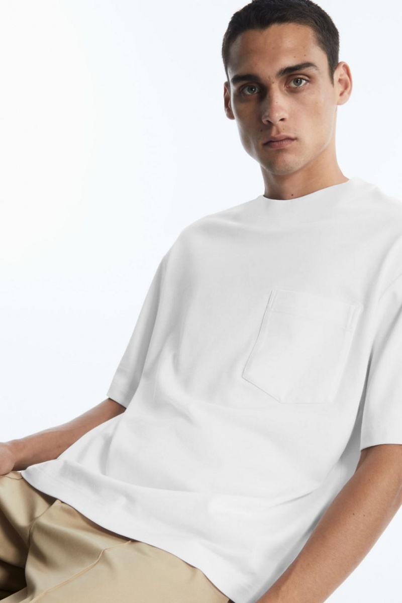 Tricou Barbati COS The Heavy Duty Albi | EDJLO-1042