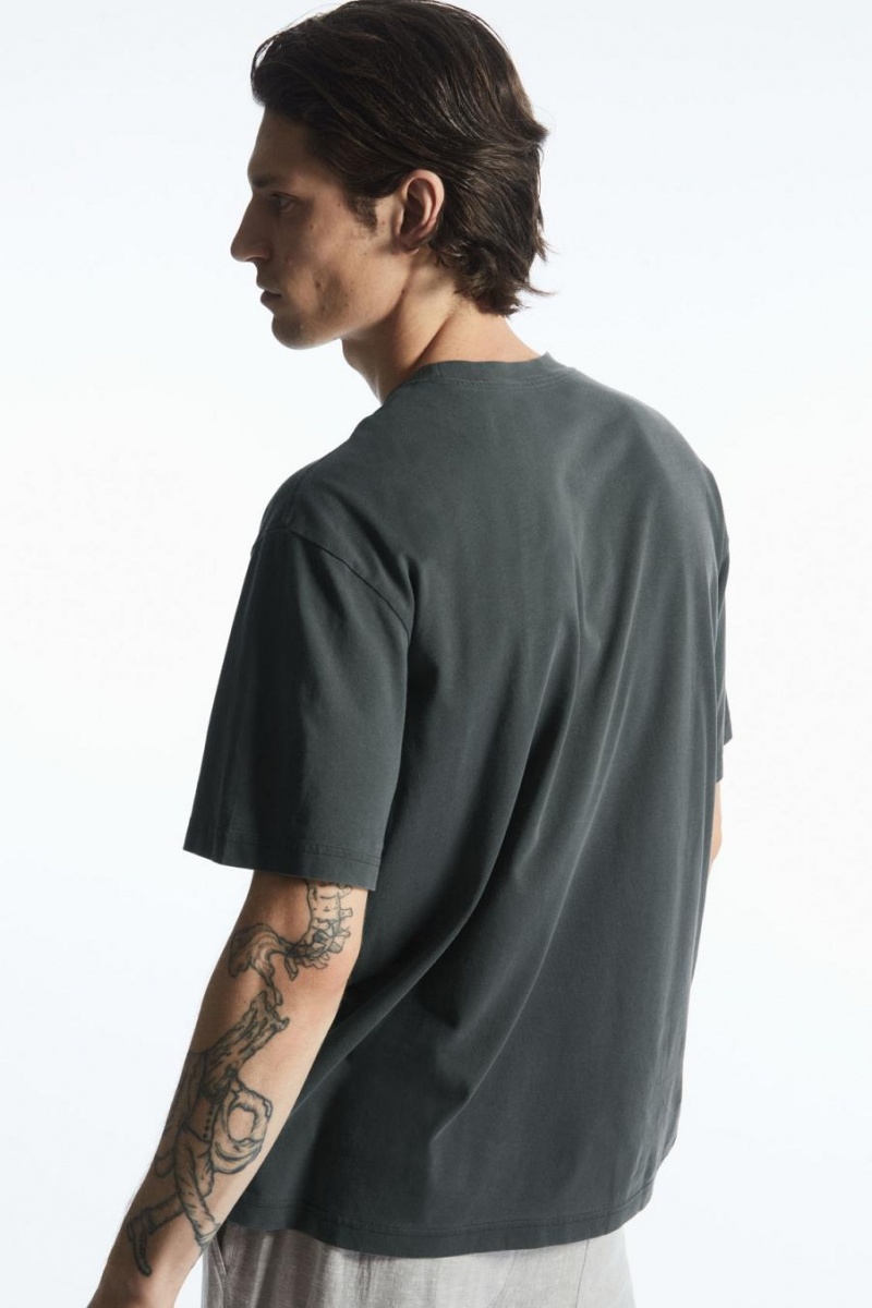 Tricou Barbati COS The Super Slouch Negrii | IQXEY-5163