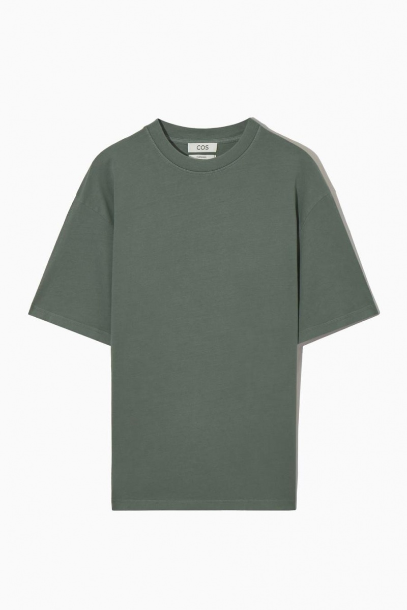 Tricou Barbati COS The Super Slouch Verzi Inchis | LCDQP-1480