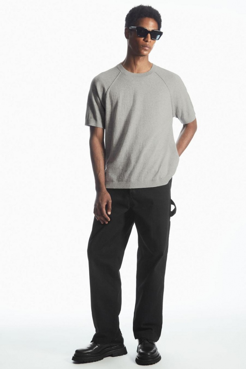 Tricou Barbati COS Tricotate Cashmere-blend Gri | BETJU-0264