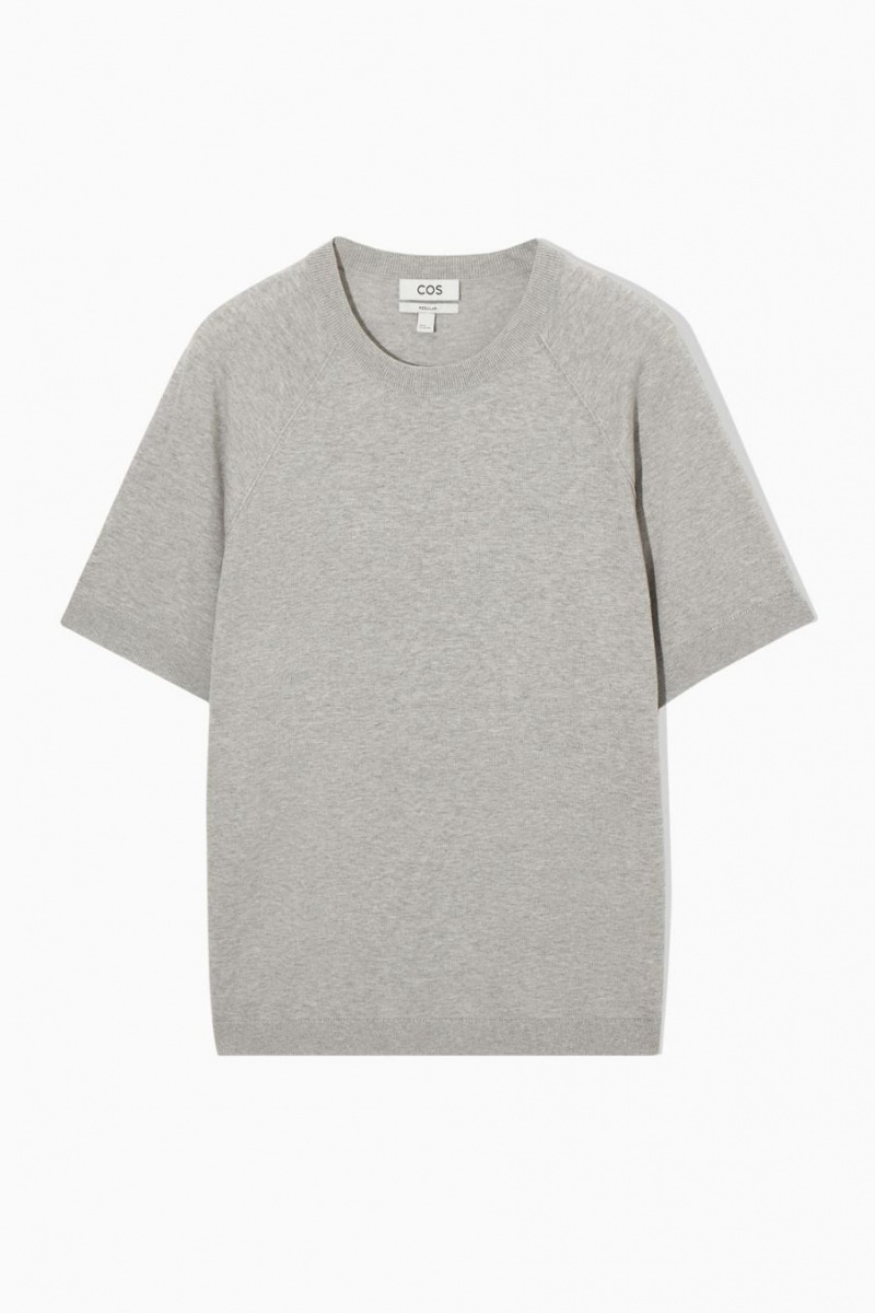 Tricou Barbati COS Tricotate Cashmere-blend Gri | BETJU-0264
