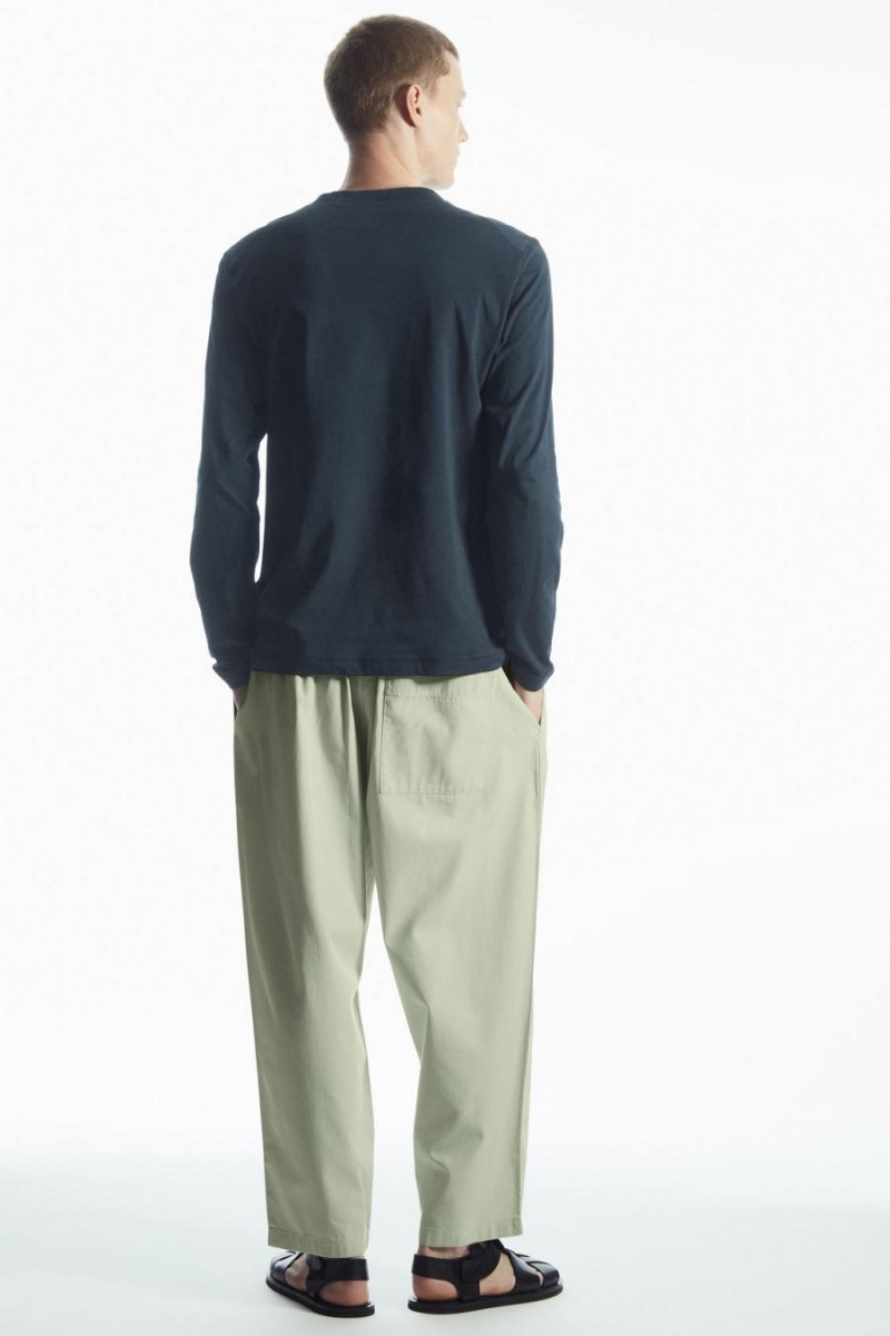 Tricou Barbati COS Usori Long-sleeved Bleumarin | WCJBX-1580