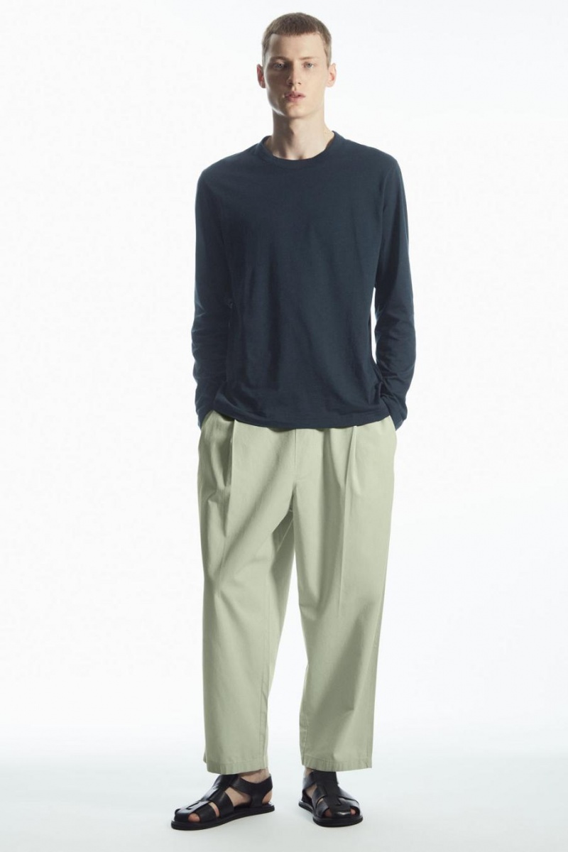 Tricou Barbati COS Usori Long-sleeved Bleumarin | WCJBX-1580