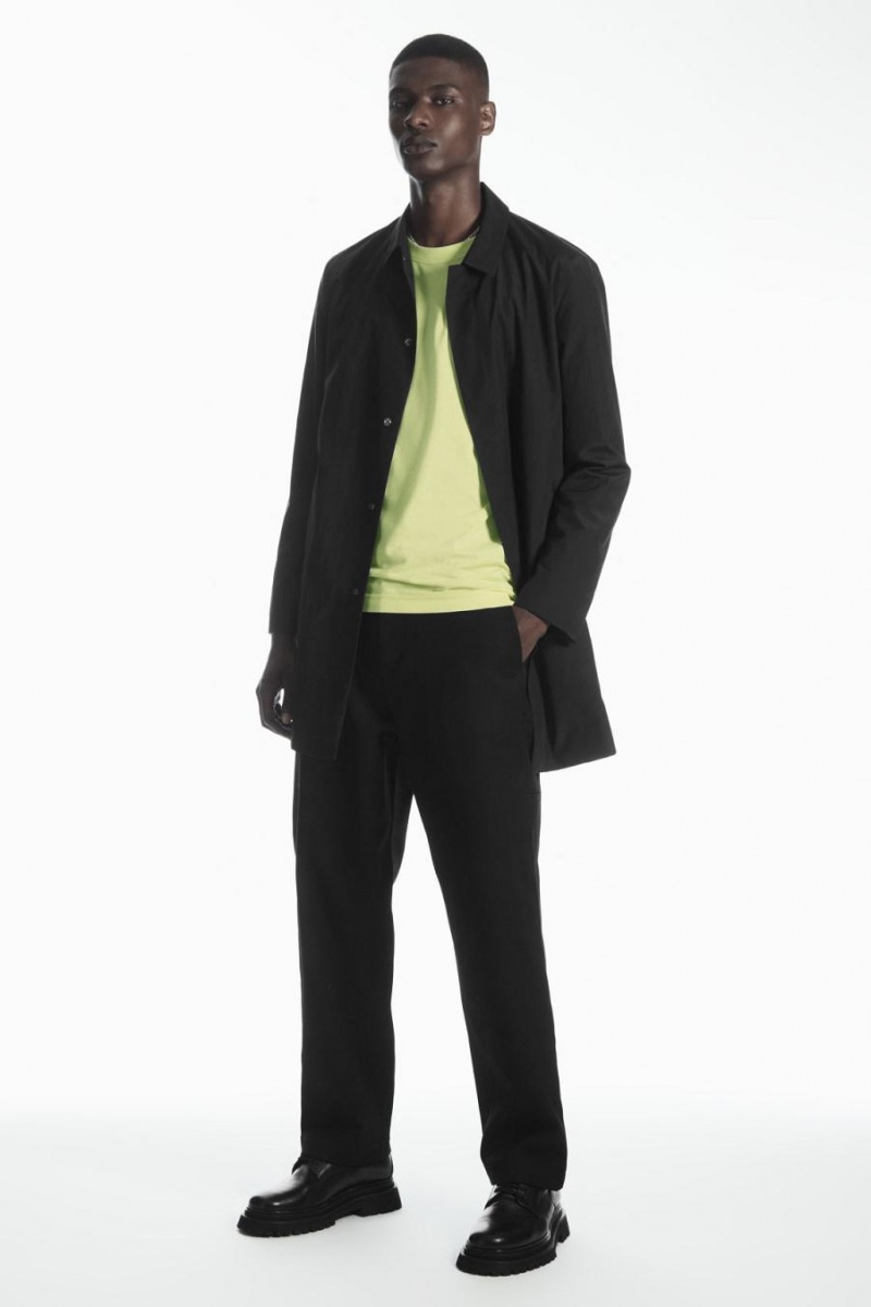 Tricou Barbati COS Usori Long-sleeved Galbeni Deschis | QDFEG-8120