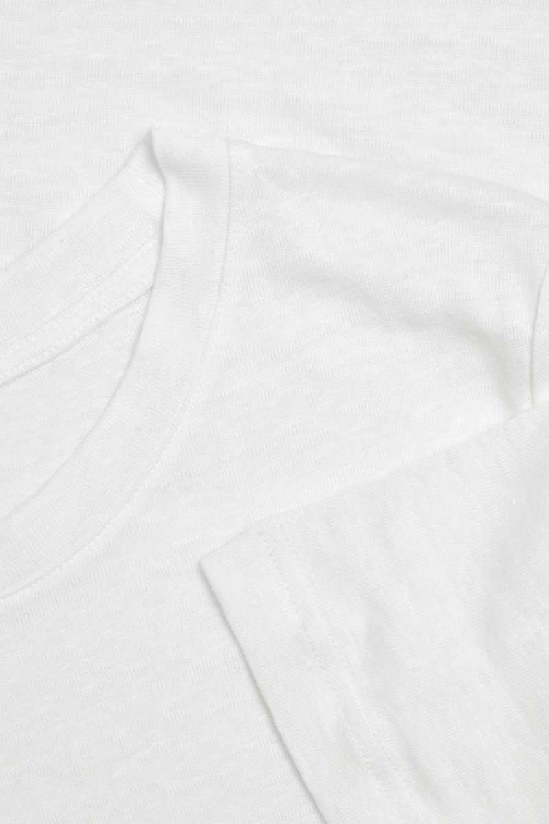 Tricou Dama COS Linen Albi | FBSZE-9081