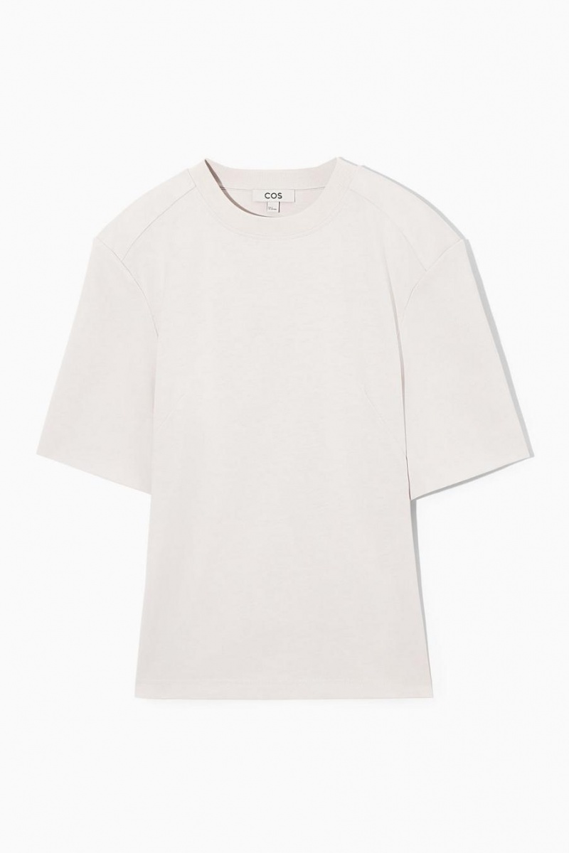 Tricou Dama COS Power-shoulder Waisted Gri | MHCXW-9738