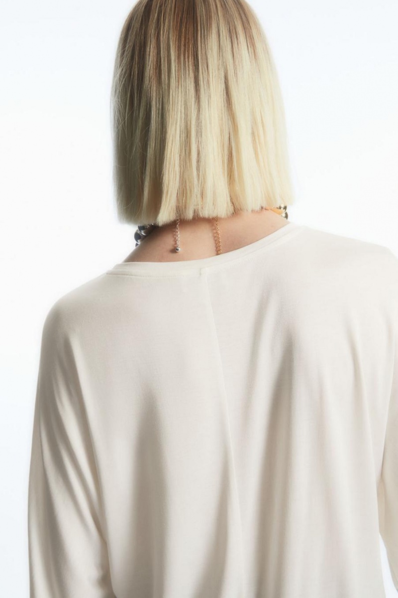 Tricou Dama COS Pure Mulberry Silk Albi | KIQCX-5624