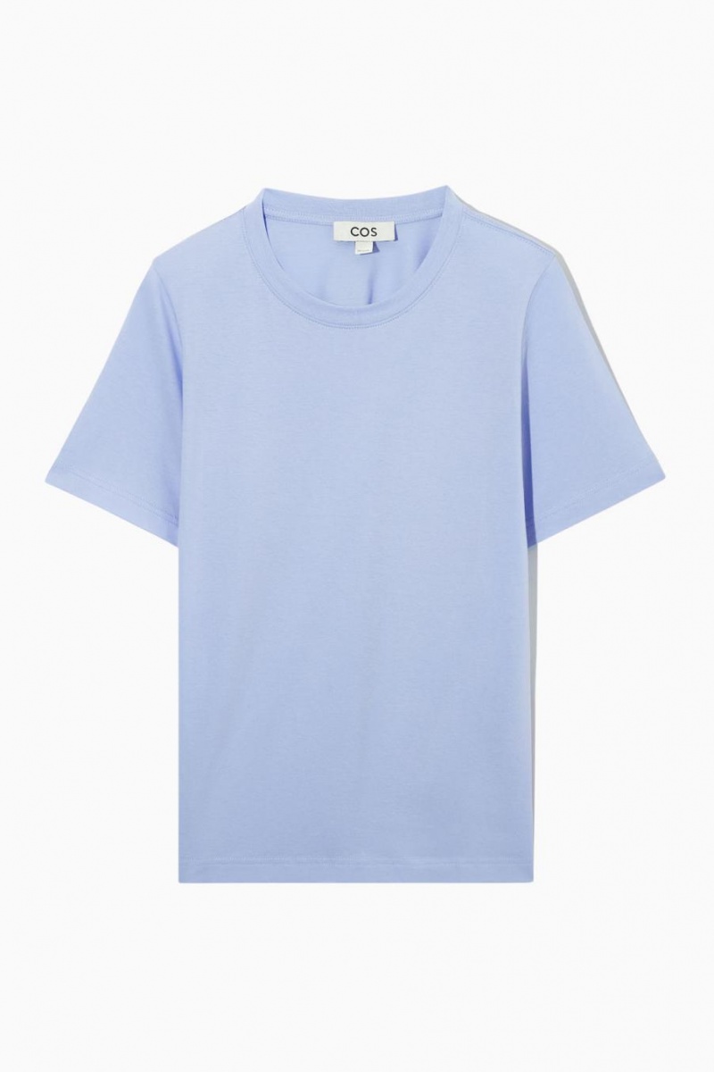 Tricou Dama COS Regular Fit Albastri Deschis | DHIUO-9067