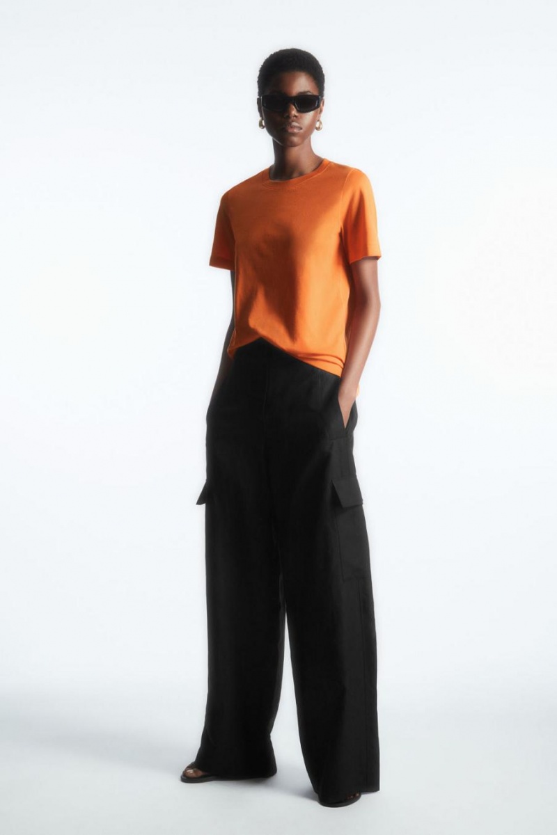 Tricou Dama COS Regular Fit Portocalii | OPCIY-0248