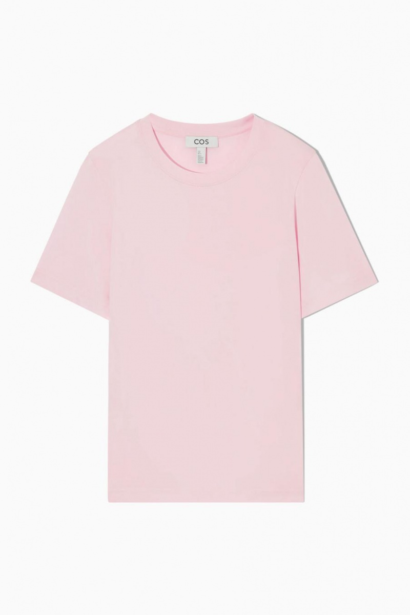 Tricou Dama COS Regular Fit Roz Deschis | TKVDH-0176