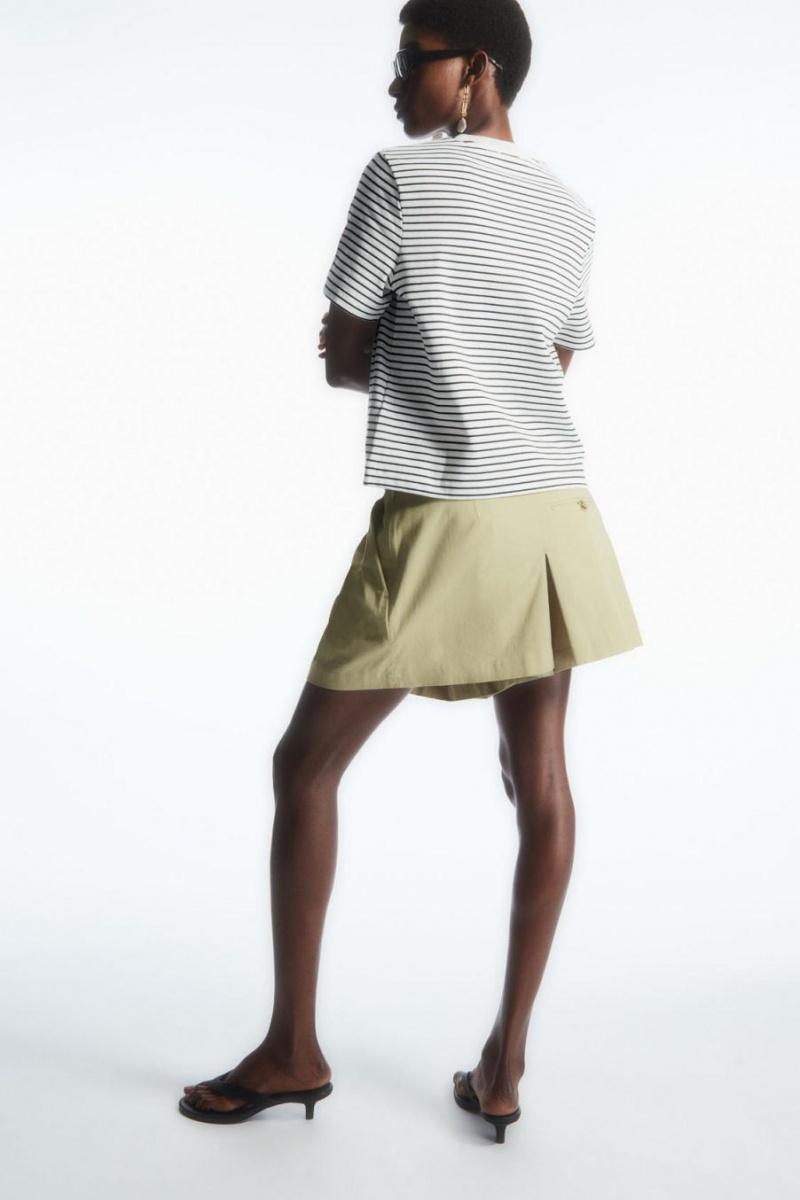 Tricou Dama COS The Clean Cut Albi Negrii | EWKPJ-9510