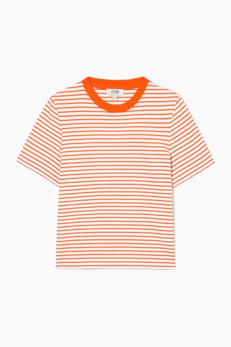 Tricou Dama COS The Clean Cut Albi Portocalii | KWPUR-5761