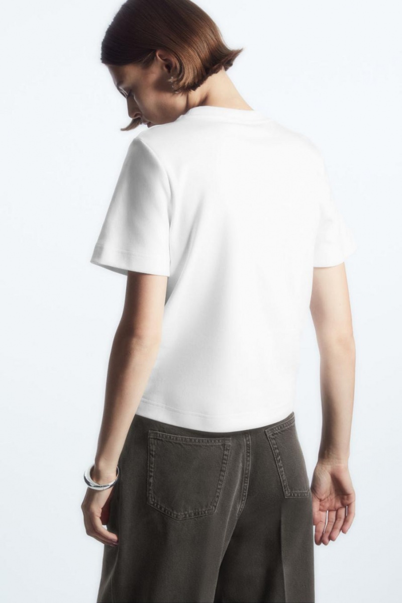 Tricou Dama COS The Clean Cut Albi | TGSNJ-2738