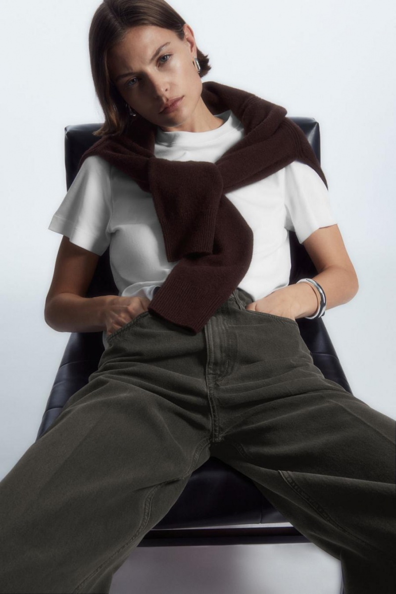 Tricou Dama COS The Clean Cut Albi | TGSNJ-2738