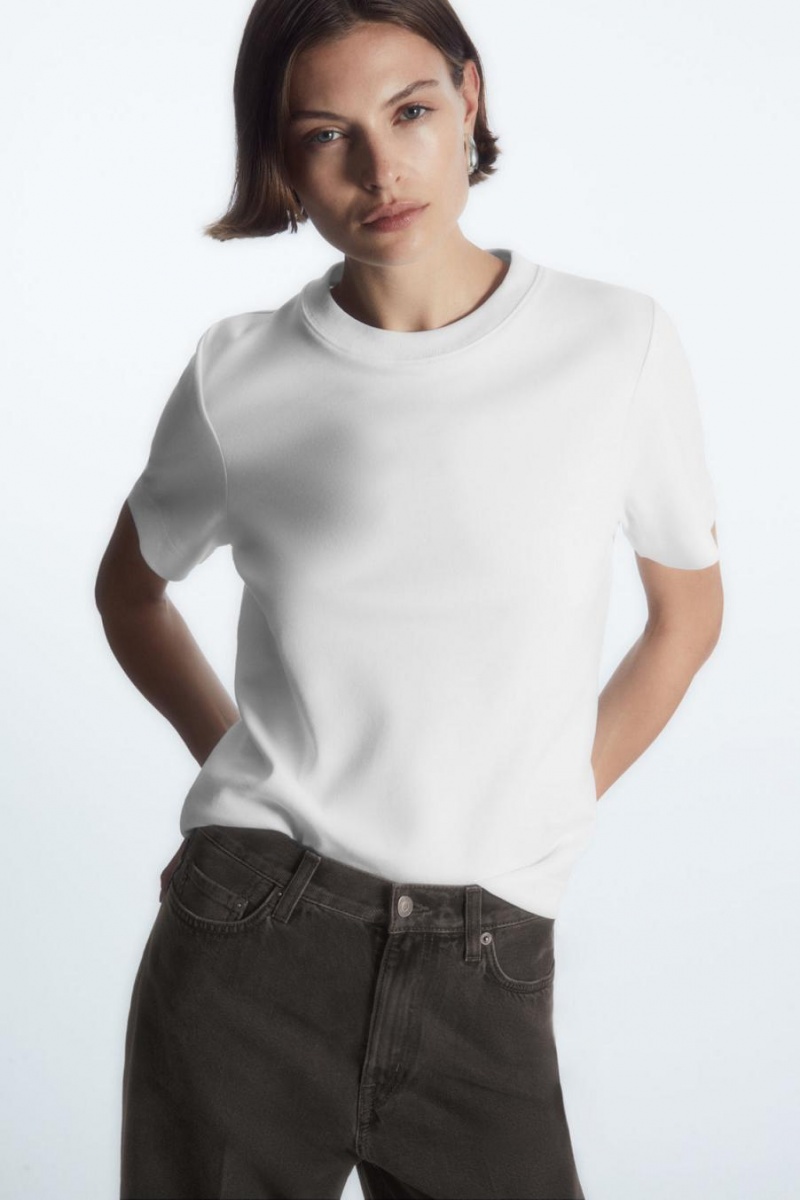 Tricou Dama COS The Clean Cut Albi | TGSNJ-2738